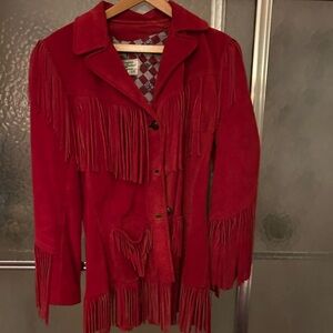 Red Fringe Women's Jacket